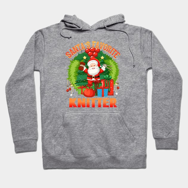Santas Favorite Knitter, Knitters Gonna Knit Hoodie by Cor Designs
